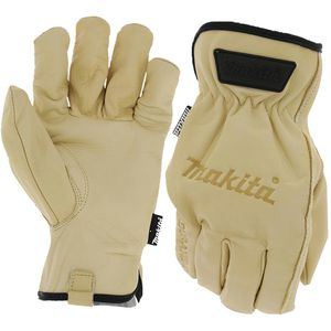 Makita Arbeitshandschuhe P-84626, Echt Leder, beige, Größe 8 / M