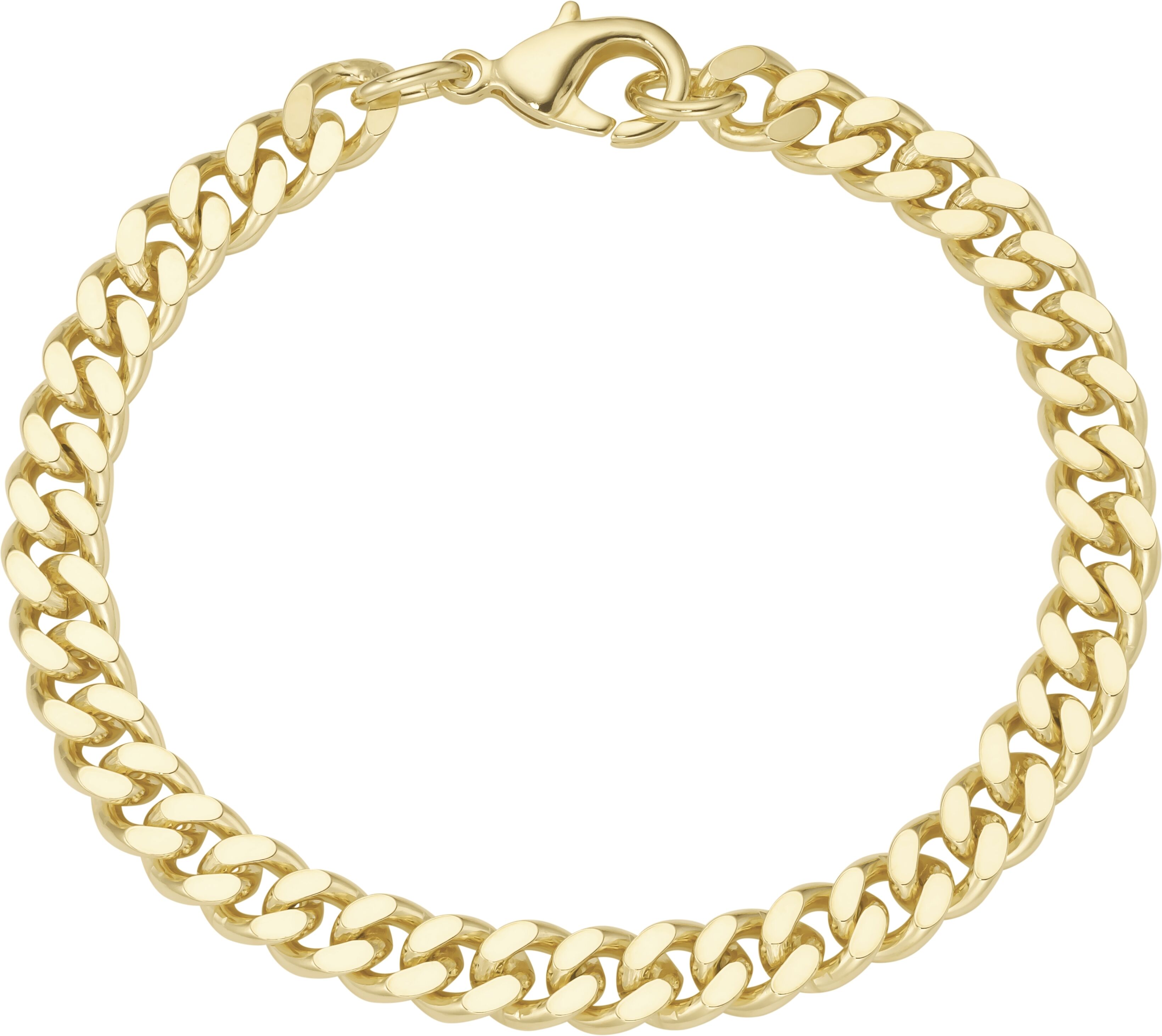 Panzerarmband FIRETTI "Schmuck Geschenk Tombak Armschmuck Armband diamantiert" Gr. 19, gelbgoldfarben, Armbänder, Damen, 19, Tombak, Panzerarmband, Made in Germany