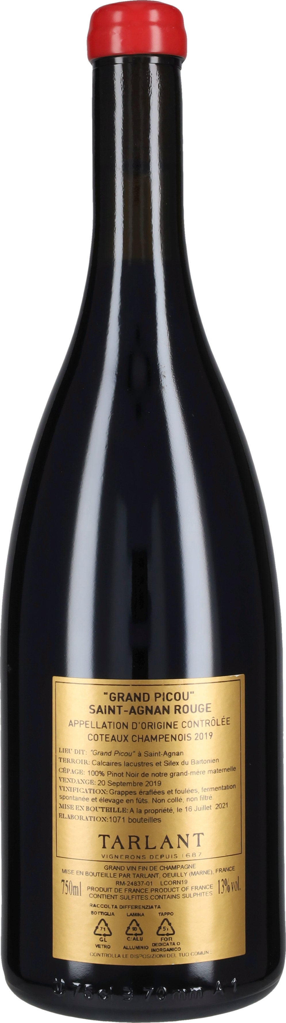 Coteaux Champenoise Rouge Tarlant 2019