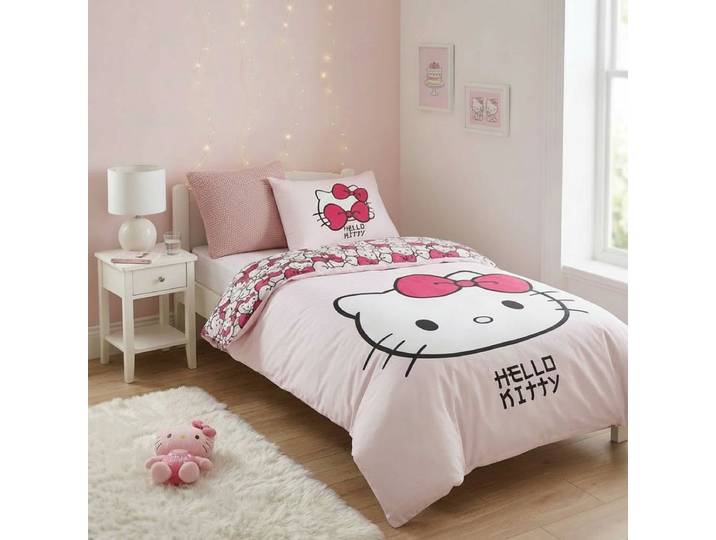 Hello Kitty Hello Kitty dekbedovertrek - 140 x 200 cm / 65 x 65 cm - Polycotton