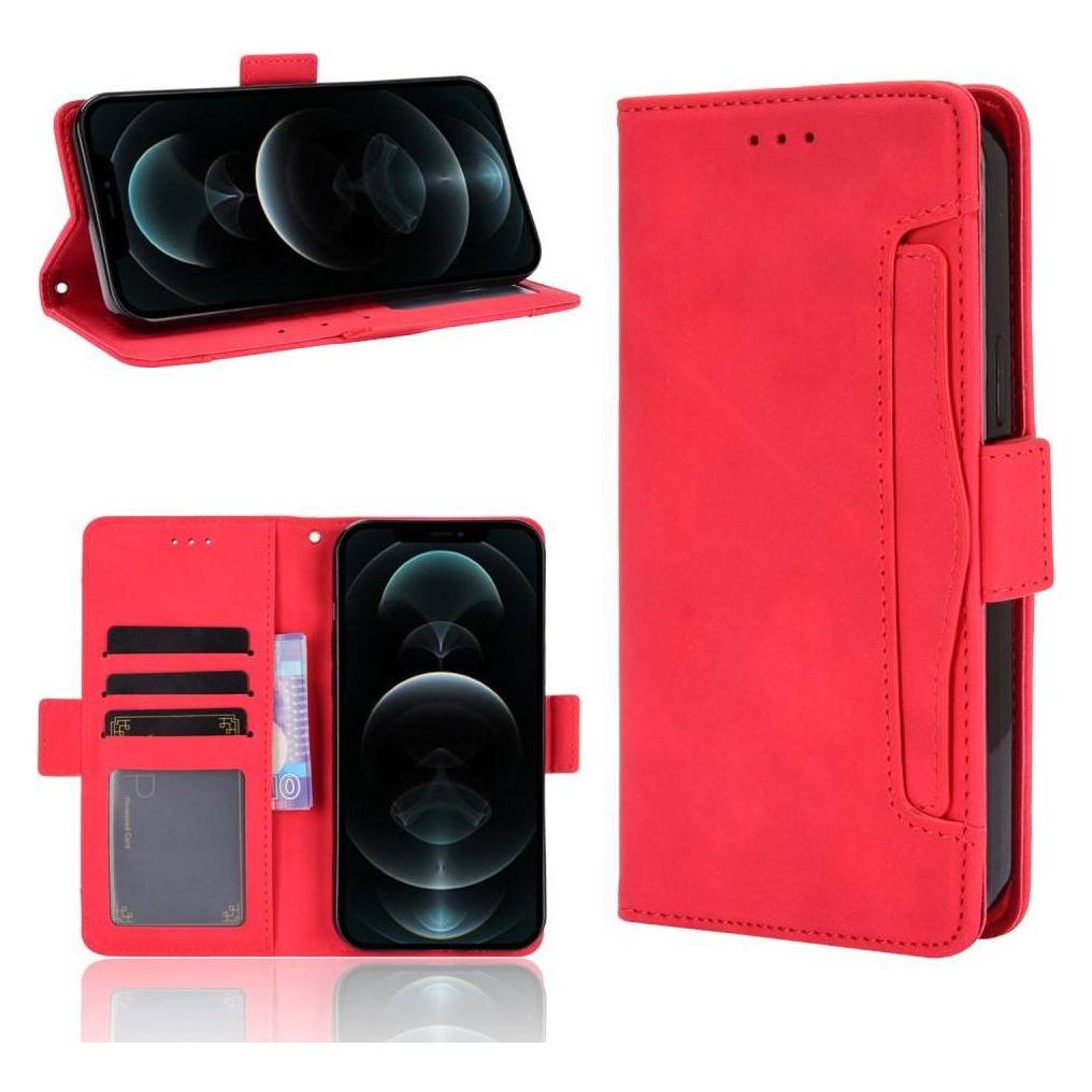 Cover-Discount iPhone 13 mini - Etui mit vielen Kartenfächer rot (Apple iPhone 13 mini) (101129217D)