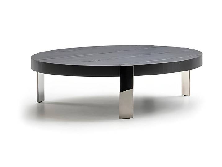 JVmoebel Couchtisch Schicker Runder Schwarzer Couchtisch Exklusiver Sofatisch Möbel, Made in Europa