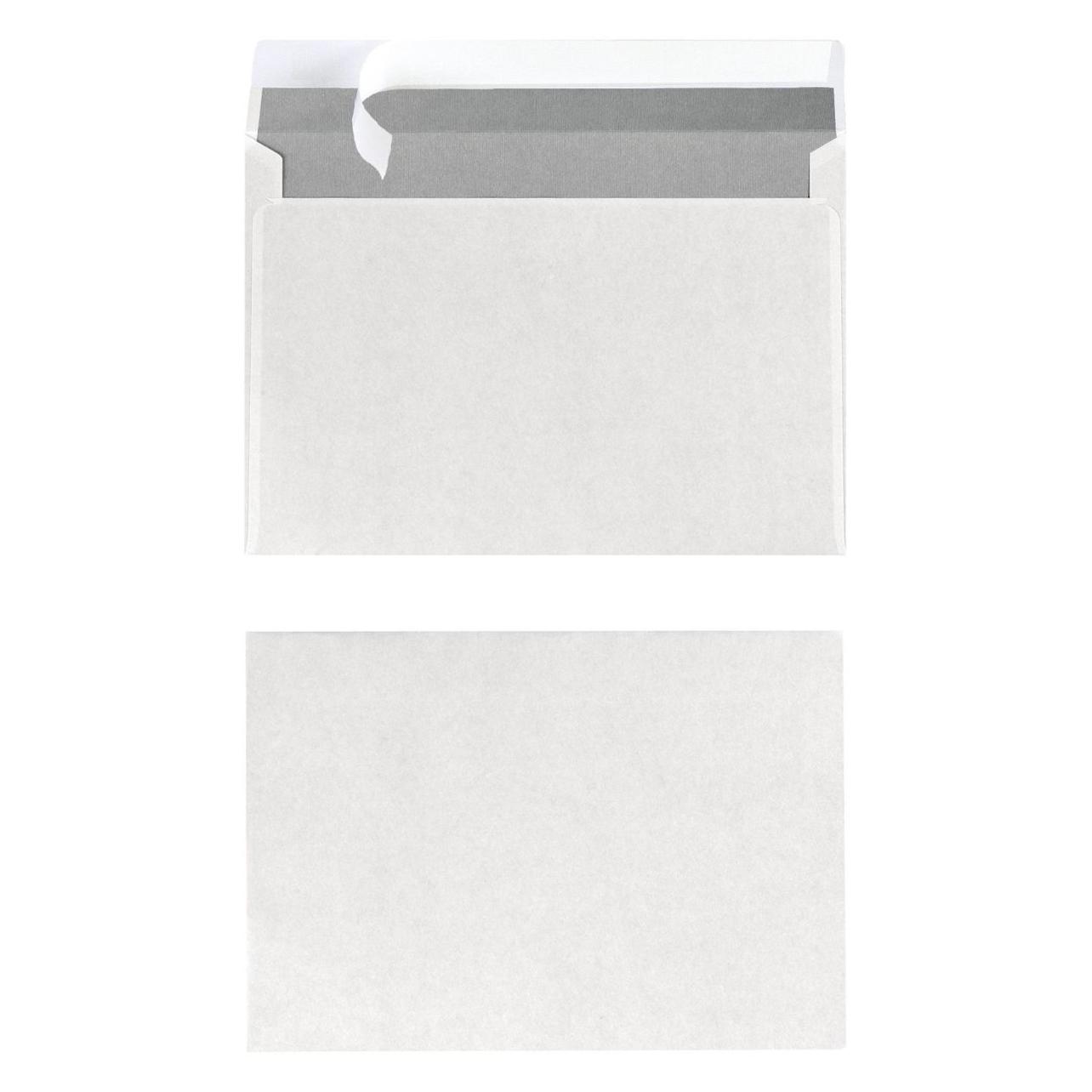 Herlitz Briefumschlag, DIN C6, ohne Fenster, weiss haftklebend, 75 g-qm, holzfrei, grauer Innendruck (C6, 100x) (764258)
