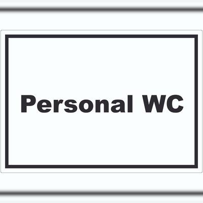 HB-Druck Personal WC Aufkleber mit Text waagerecht A0 (841x1189mm)