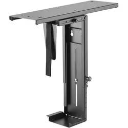 Toboli Untertisch PC-Halterung Gleitschiene 360° Schwenkbar Desktop Computer, PC Zubehör, Schwarz