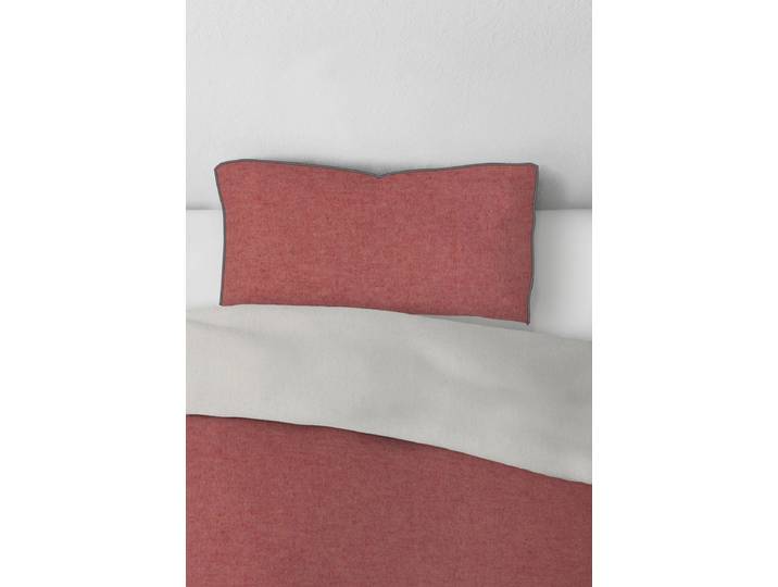 Melange-Flanell Kissenbezug Zordo Rot/Chilirot 40 x 60cm Flanell