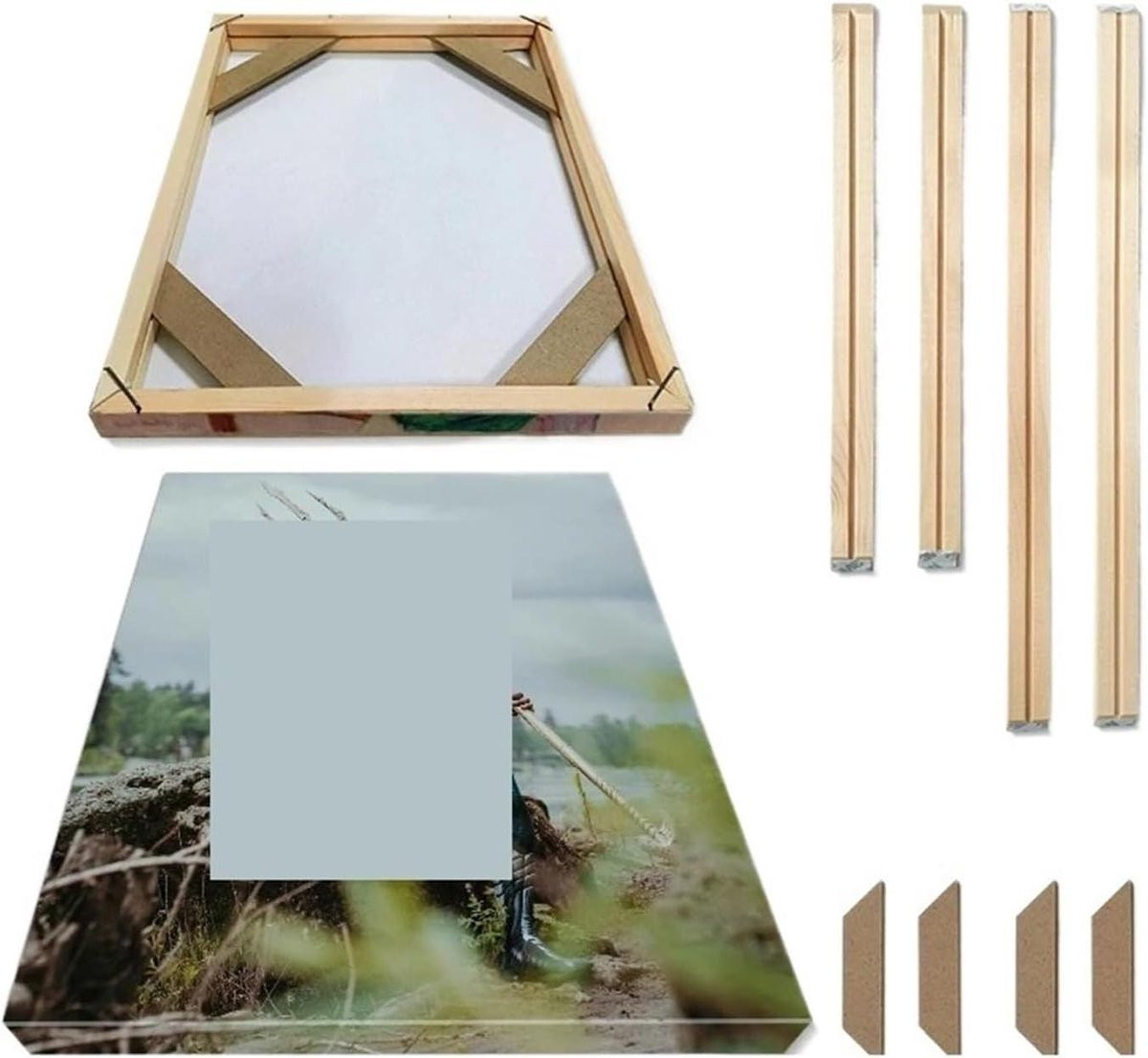 Houten fotolijst Schilderij frame Houtkleur