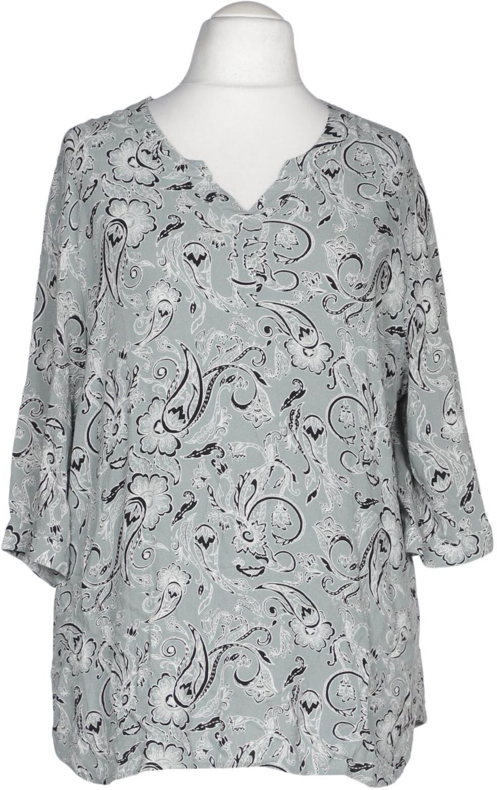 Ulla Popken Damen Bluse, Mehrfarbig, Gr. 4Xl, Viskose - Second Hand
