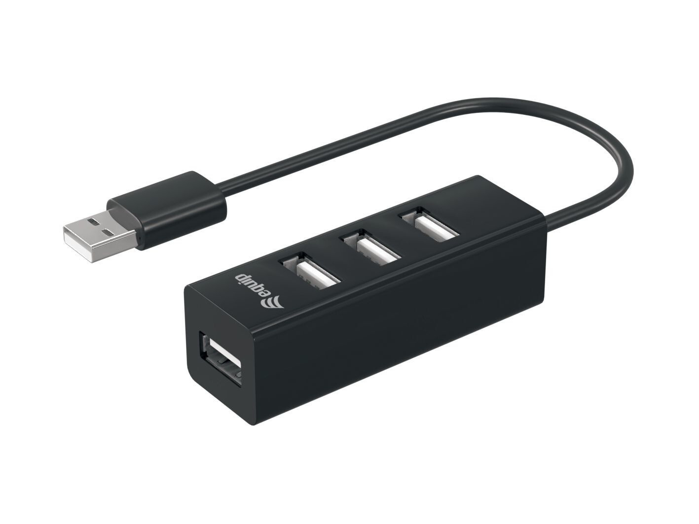 Equip USB-Hub 2.0 met 4 poorten, zwart, 0,15 m