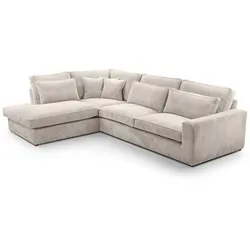 ECKSOFA Parma ohne Schlaffunktion beige links