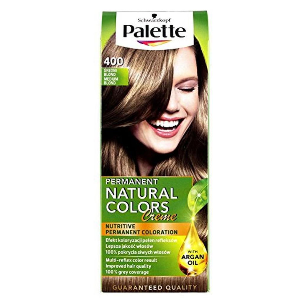 Schwarzkopf Palette - Permanent Naturals Color Creme Hair Dye with Honey & Argan Oil 400 (7-0) Medium B (400, 7-0, Mittelblond) (30347022)