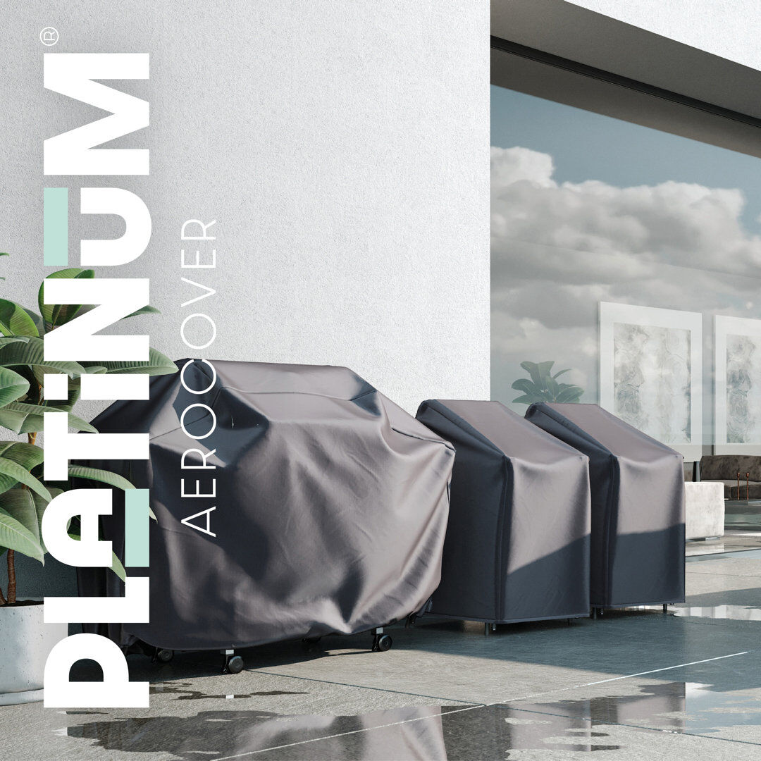 Pacific Lifestyle Aerocover by Platinum -High Back Lounge Chair Aerocover Anthracite 110cm H x 75cm W x 78cm D