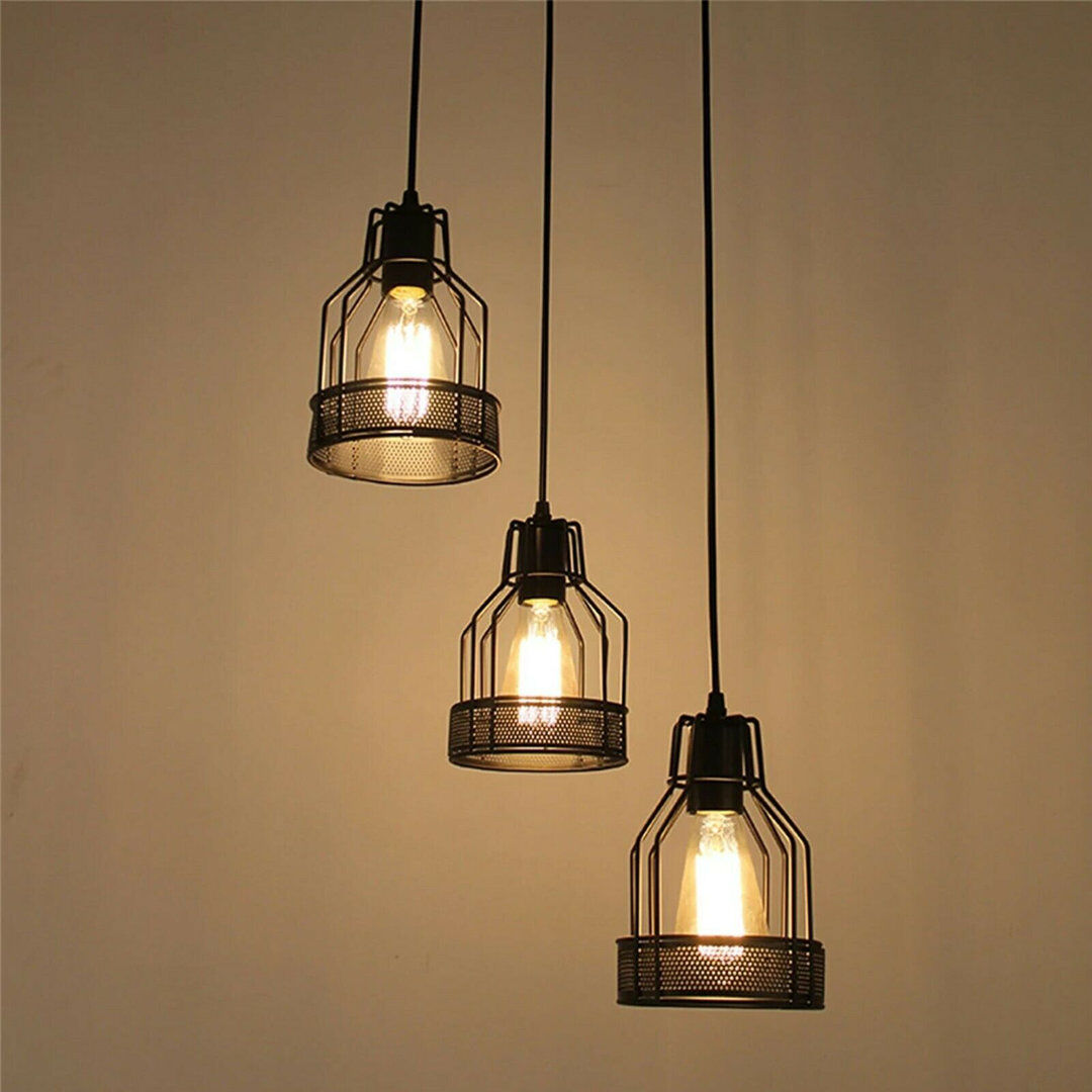 Borough Wharf Ault 3 - Light Rustic Red Cluster Pendant Rustic Red 112cm H X 20cm W X 112cm D