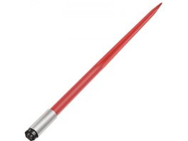 VEVOR Lance à foin, 125 cm, lance à balles de foin carrée, pointe à balle fixation rapide, capacité 2041 kg, fourches à balle revêtement rouge, écrou hexagonal manchon pour seaux, tracteurs, chargeurs