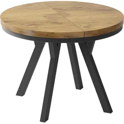 ESSTISCH Lume runder ausziehbarer, Lancelot Eiche 100-200/100/76 cm