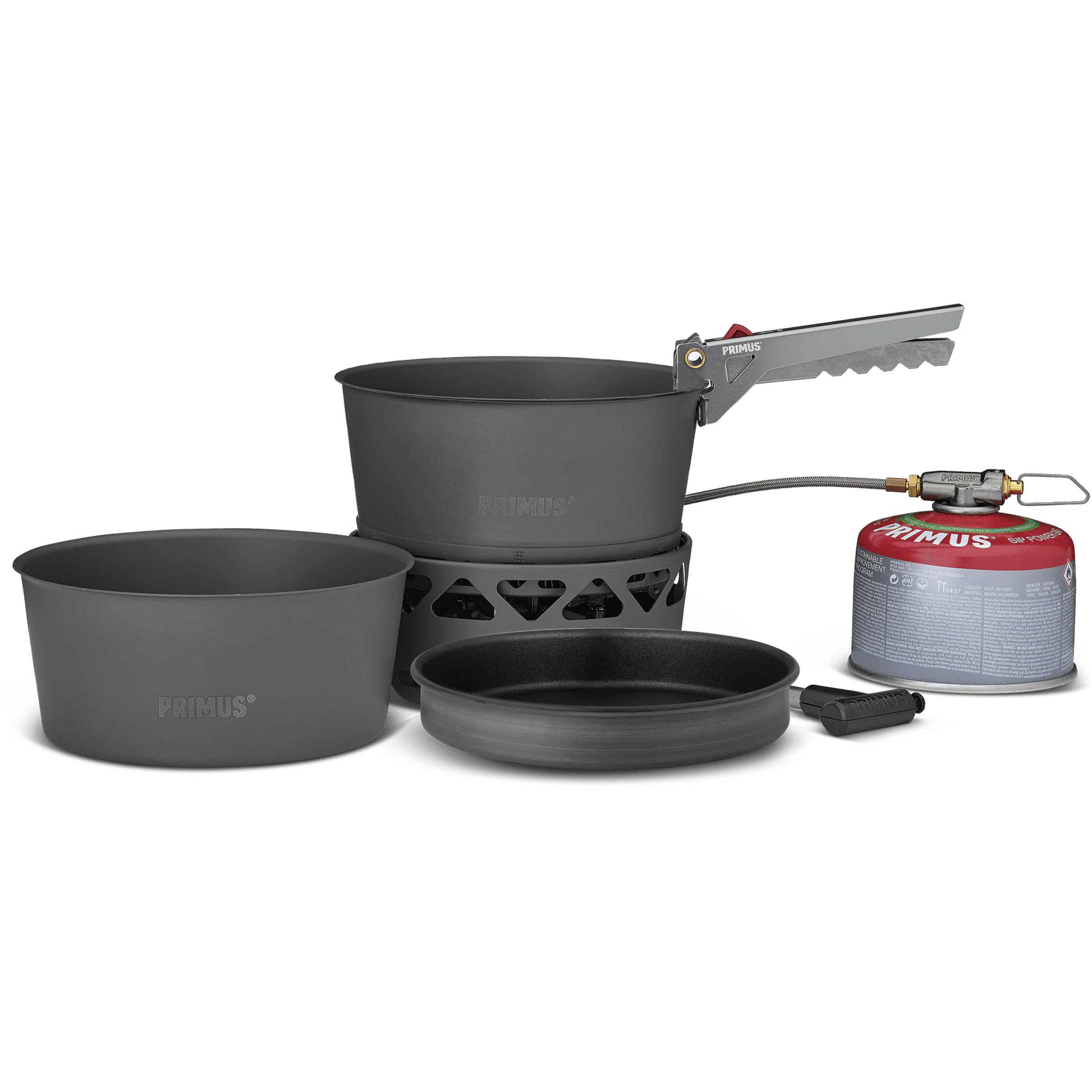 Primus Primetech II 2x1.3L W. Pfanne Kocher Set Campingkocher schwarz Trekking