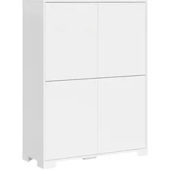Itamoby Lumina 4-türiges Hochschrank-Sideboard 90x35x120 cm, Hochglanzweiß