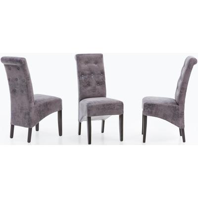 Polsterstuhl HOME AFFAIRE "Harry", grau, B:49cm H:106cm T:66cm, Microfaserbezug in Leder-Antik Optik 100% Polyester, Stühle, Polsterstuhl