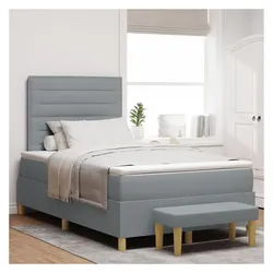 vidaXL, Boxspringbett, Inlunville (Linien-Design) (120 x 190 cm)
