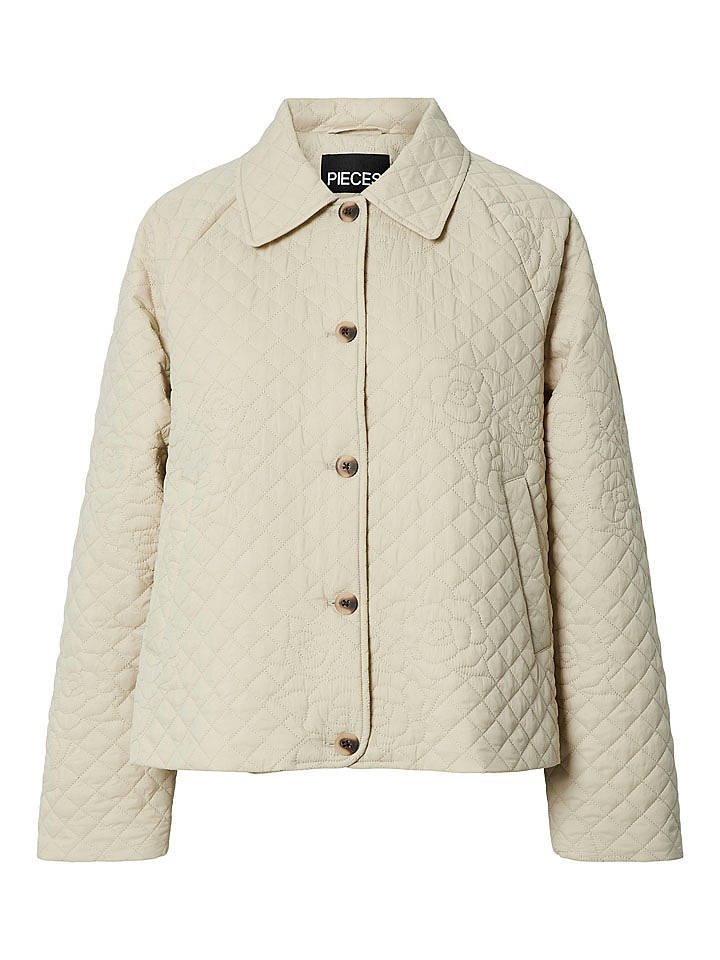 Pieces Steppjacke "Pcjaima" in Creme - L