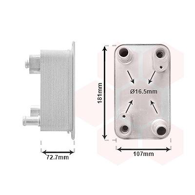 Van Wezel Ölkühler, Automatikgetriebe [Hersteller-Nr. 03013700] für Audi