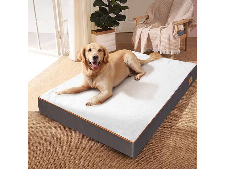 Lit pour chien M L XL 2XL 3XL, coussin orthopédique imperméable pour animaux de compagnie, pour intérieur, canil, tapis avec housse lavable