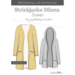 Fadenkäfer Schnitt "Strickjacke Minna" für Damen