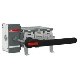 ABB OT1250EM03P Erdungsschalter 3-polig mit Griff und Welle Mech. 90° gedreht Icw/1 Schließer 50 kA, Icm 110 kA 1SCA115708R1001