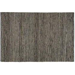 Handweb-Teppich  Kima , schwarz , Jute,Wolle , Maße (cm): B: 80