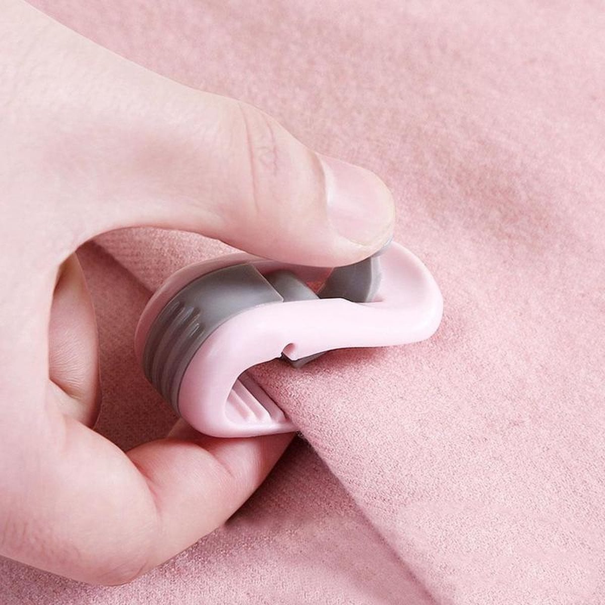 Set van 4 stevige dekbedclips in het roze voor volwassenen