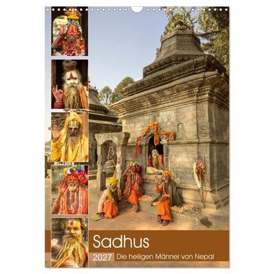 Sadhus - Die heiligen Männer von Nepal (Wandkalender 2027 DIN A3 hoch), CALVENDO Monatskalender