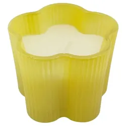 Kerze Bloomy 6 cm Glas Gelb