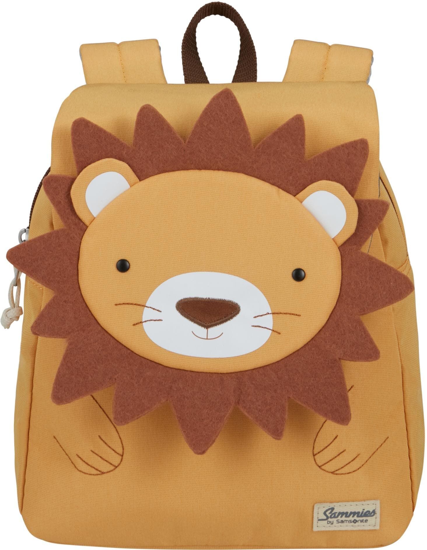 Kinderrucksack SAMSONITE "HAPPY SAMMIES BACKPACK S LION LESTER", braun, Rucksäcke, Kinder, Kinderrucksack braun Einheitsgröße