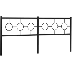 vidaXL, Bett Zubehör, Kopfteil Metall (206 x 3 x 91 cm)
