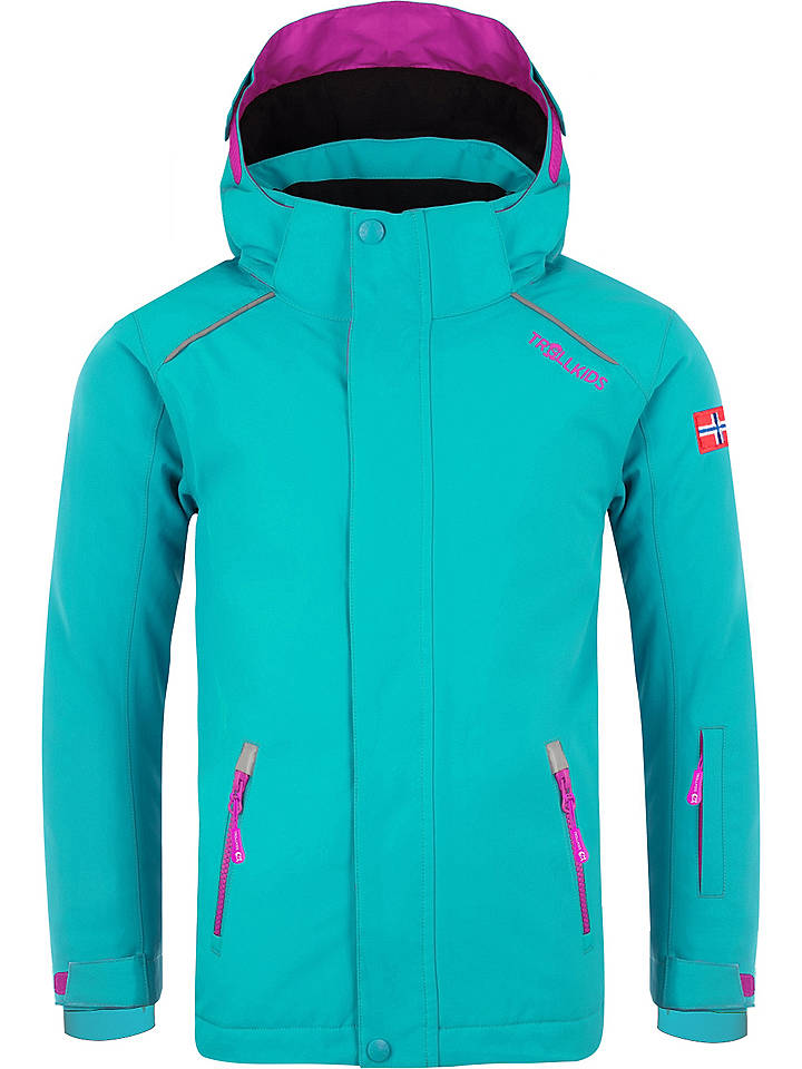Trollkids Ski-/ Snowboardjacke "Holmenkollen Pro" in Türkis - 164