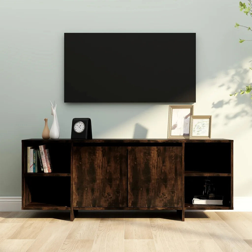 Ebern Designs Ghofran TV Stand for TVs up to 55" Smoked Oak