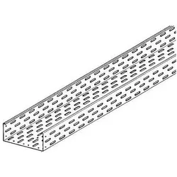 Niedax NIE RL85.400 Kabelrinne 85x400x3000mm T1,0mm gelocht bandverz., Elektronikzubehör + Gehäuse, Silber