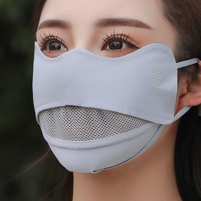 USA Free Shipping Shop Cooling Face Mask With UV Protection Breathable Ice Silk Cycling Face Cover light Gray