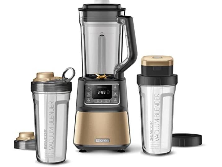 SENCOR SBU 7877CH Automatischer Vakuum-Super-Mixer, 1500 Watt, Smoothie, 7 Programme, Champagne