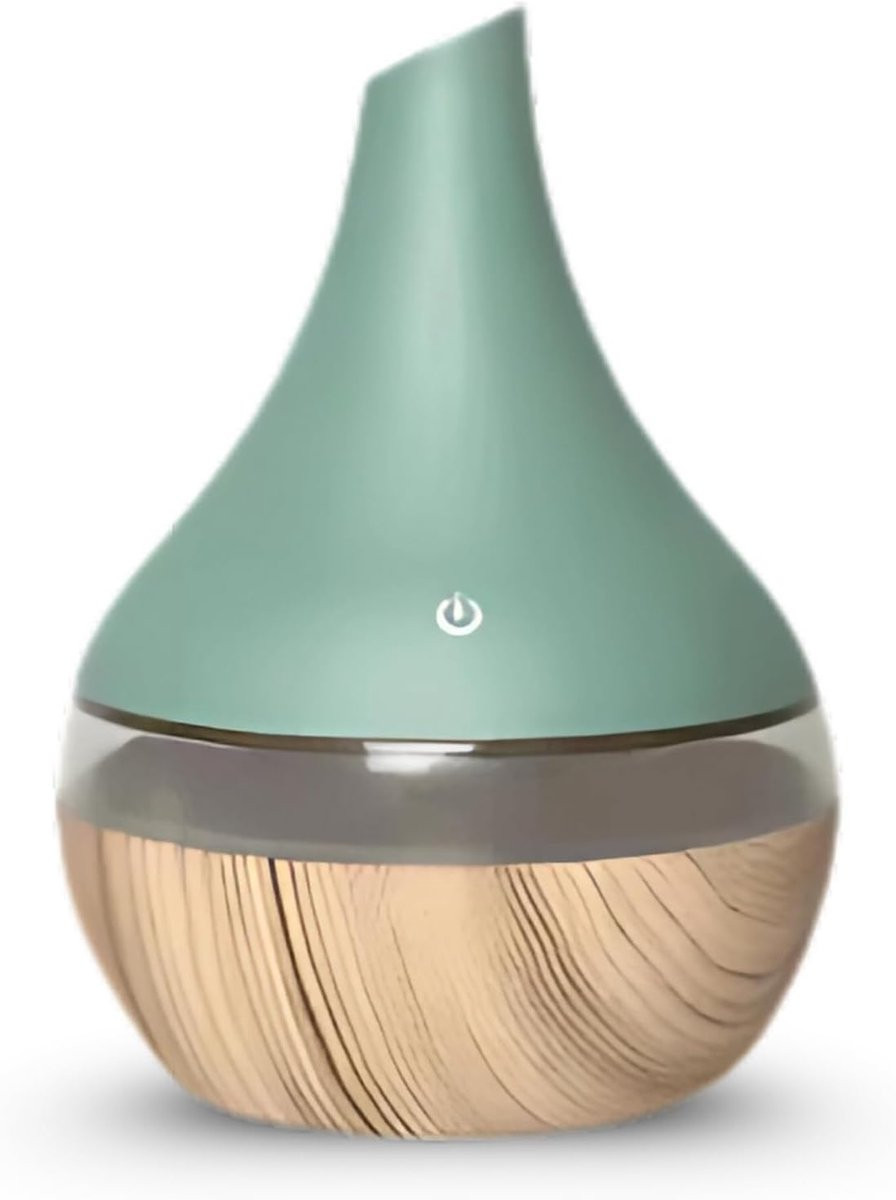 Ultrasone luchtbevochtiger en aromaverspreider met LED-verlichting, 300 ml, multicolor, goud/groen