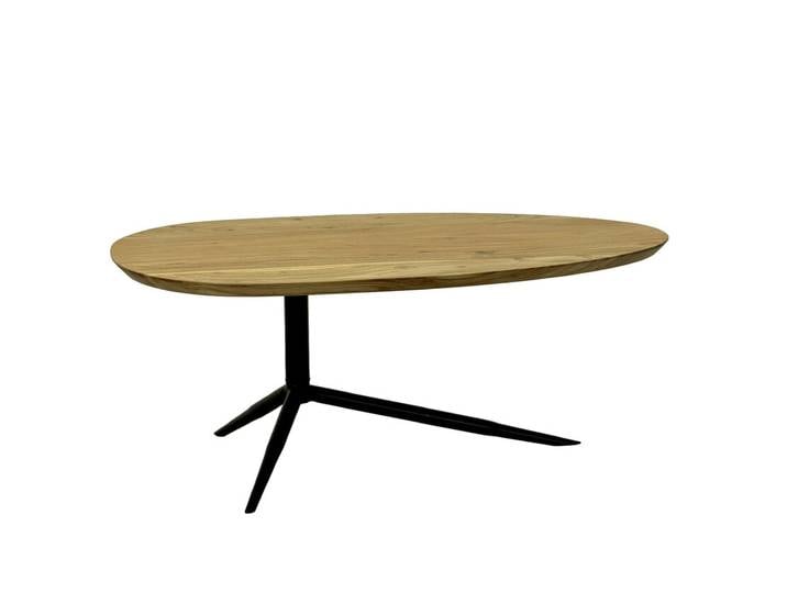 Couchtisch 87x50 cm Akazie massiv Metall