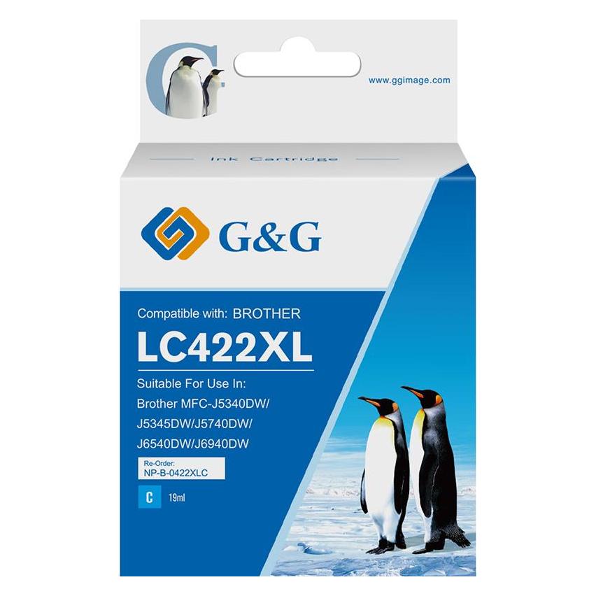 G&G Kompatible Tintenpatrone, Cyan, 1500 Seiten, Brother (C) (20585)