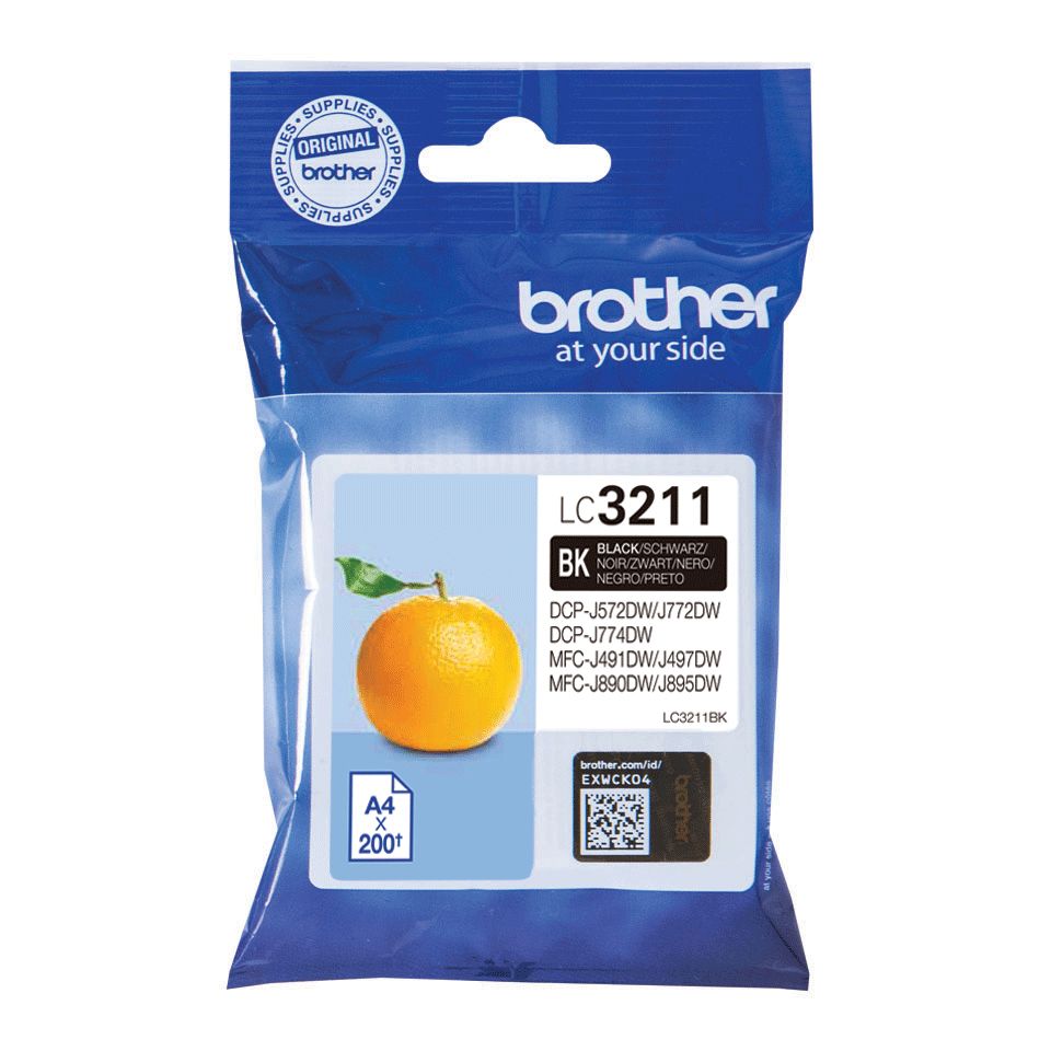 Brother originale Druckerpatronen Schwarz 200 Seiten LC-3211BK LC3211BK
