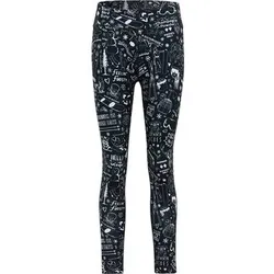 KRIMSON KLOVER Damen Tight Graffiti, Größe XS in Schwarz Schwarz
