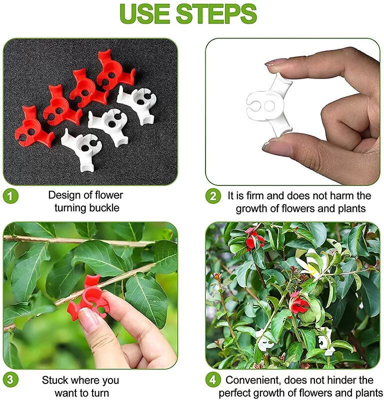 INF Lot de 10 clips de palissage pour plantes - Support et tuteurage