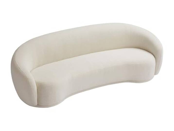 Sofa 3-Sitzer - Bouclé-Stoff - Beige - BOVANA von Pascal Morabito Weichheit des Frotteestoffs Besonders gesellige Form