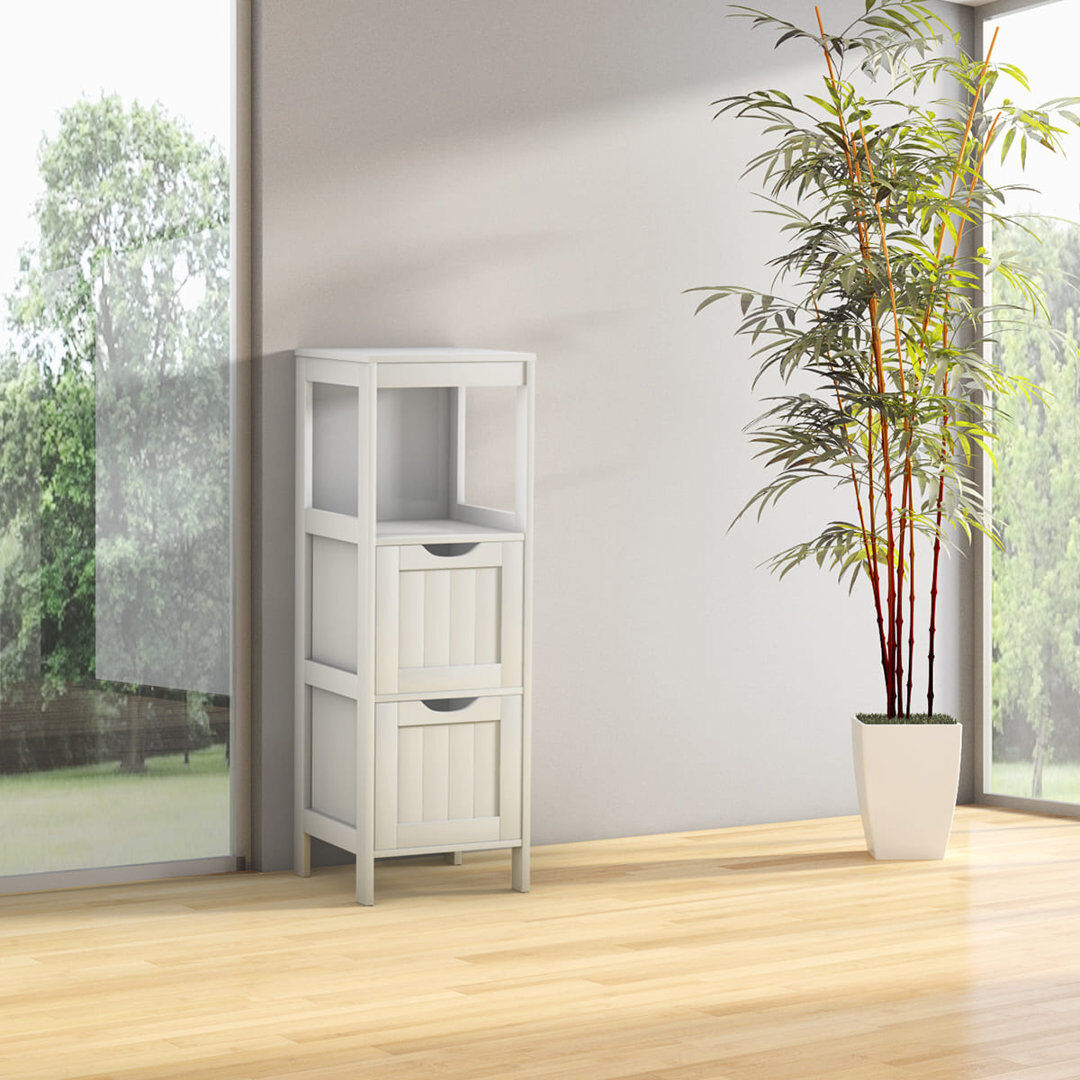 Lark Manor Freestanding Linen Cabinet Natural 89cm H X 30cm W X 30cm D