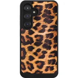 Nivocase Hülle für Samsung Galaxy S25 Handyhülle NIVOcore Case Schwarz Animalprint Fell Leopard (Samsung Galaxy S25), Smartphone Hülle, Schwarz