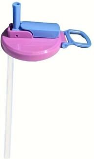 Uplift Essentials Reusable Silicone Beverage Can Lids Leak Proof Soda Covers With Push Button Straw Port purple