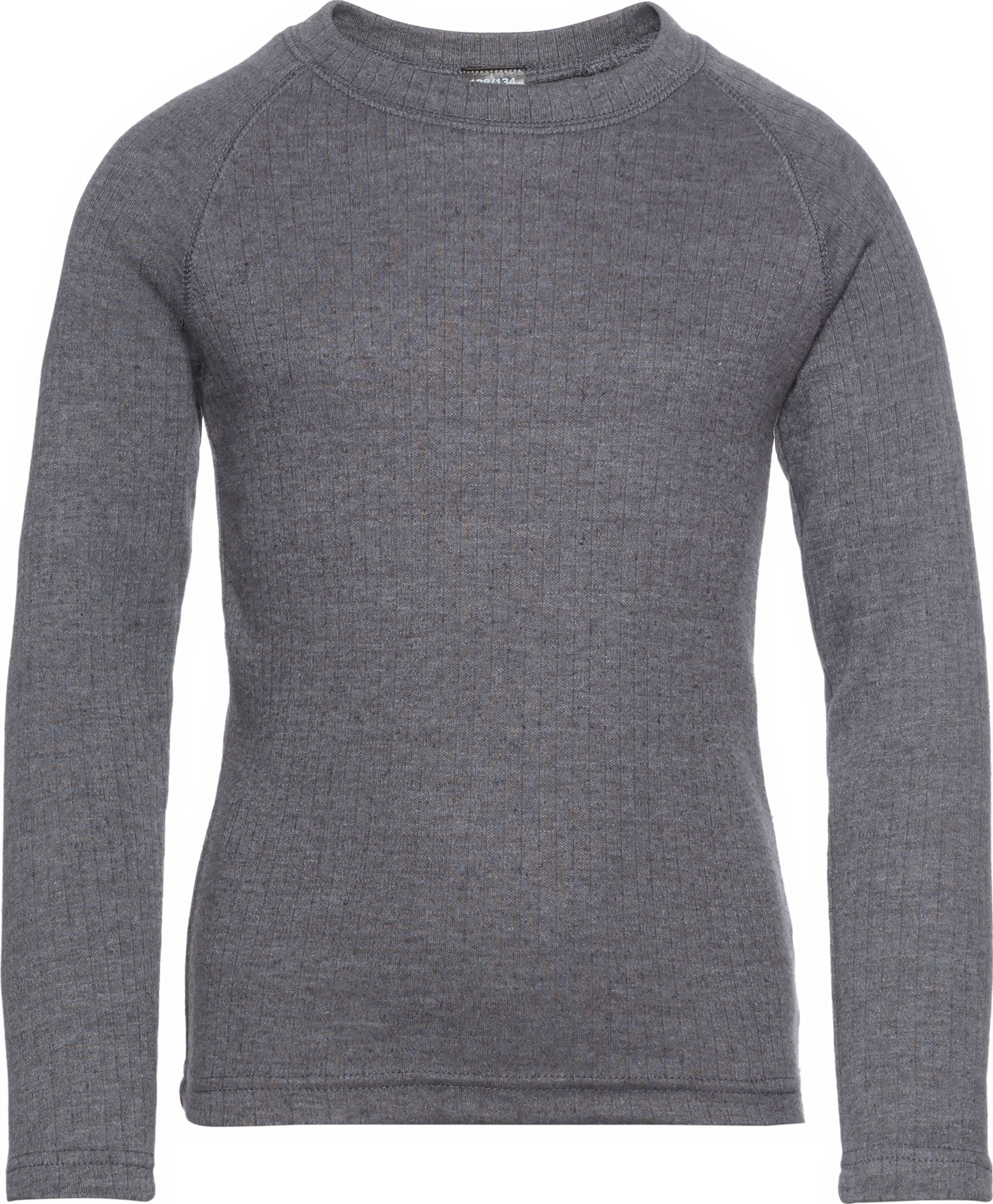 Thermounterhemd HEATKEEPER, Kinder, Gr. 140/146, N-Gr, grau (anthrazit, meliert), Obermaterial: 50% Baumwolle, 50% Polyester, unifarben, Rundhals, Unterhemden Thermounterhemd, Thermoshirt für Jungen und Mädchen anthrazit, meliert 140/146, N-Gr